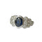 Bague 50 Bague jonc en or blanc avec saphir ovale et diamants 58 Facettes 340