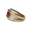 Bague 54 Bague rubis et diamants en or 18 carats 58 Facettes 329