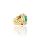 Bague 53.5 Bague vintage en or jaune 18k avec émeraude colombienne et diamants 58 Facettes