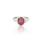Bague 54 Bague vintage en or blanc 18 carats et rubis chauffé, diamants 58 Facettes