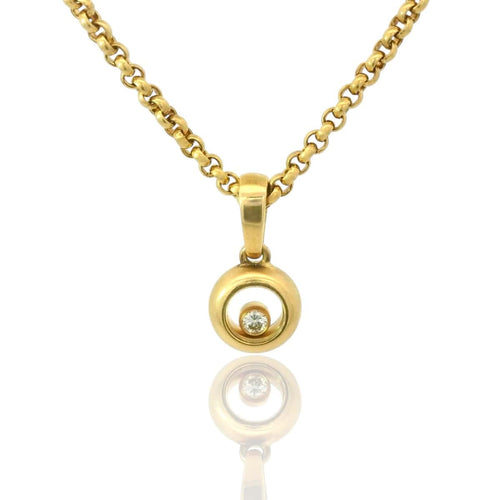 Pendentif Chopard Happy - Pendentif en or jaune 18k et diamants 58 Facettes