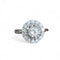 Bague 52 Bague halo en or blanc 18 carats et diamants 58 Facettes 369
