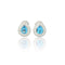 Boucles d'oreilles Boucles d’oreilles poire en or blanc 18k, topazes bleues et diamants 58 Facettes