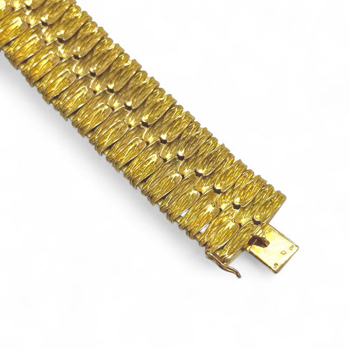 Bracelet Manchette libellule souple en or jaune 18K 58 Facettes REF2540CF-307