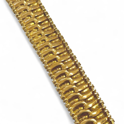 Bracelet Manchette libellule souple en or jaune 18K 58 Facettes REF2540CF-307