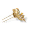 Broche Broche nœud dentelle en or jaune-rosé 18K, platine et diamants 58 Facettes REF2539CF-306