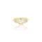 Bague 53 Bague - Taille émeraude en or jaune 18k et diamants 58 Facettes