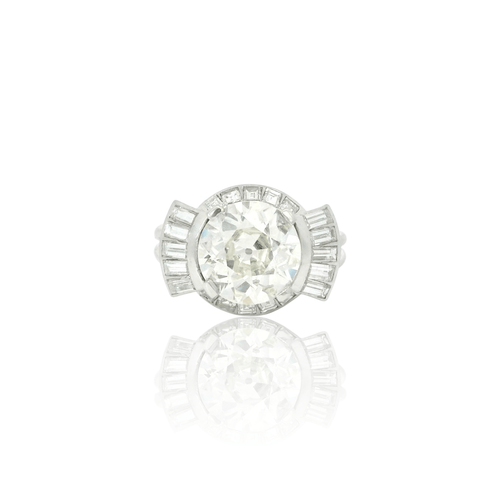 Bague 52 Bague vintage années 60 avec diamants (centre 3,50 ct) 58 Facettes