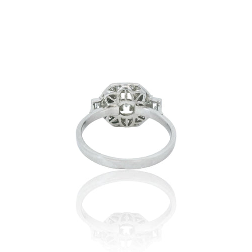 Bague 52 Bague Art déco en platine et diamants 58 Facettes