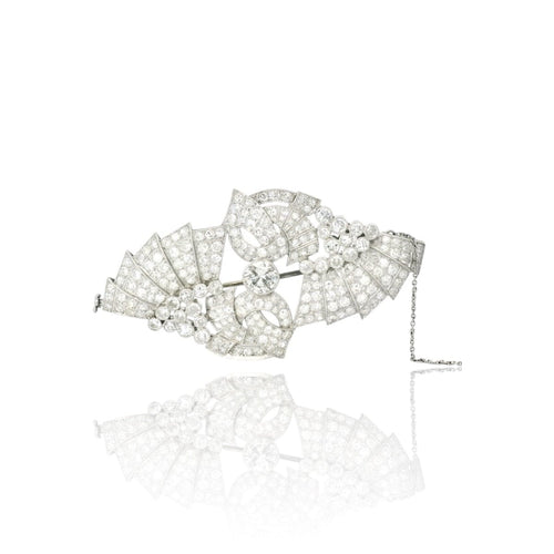 Bague 53 Bague Art déco en platine et diamants (1,60 ct) 58 Facettes