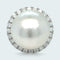 Bague 54 Bague rétro en or blanc 18k, perle des mers du Sud et diamants 58 Facettes