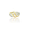 Bague 57 Bague vintage en or jaune et blanc 18k et diamants 58 Facettes