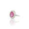 Bague 52.5 Bague vintage en or blanc 18k et rubis rose, diamants 58 Facettes