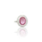 Bague 52.5 Bague vintage en or blanc 18k et rubis rose, diamants 58 Facettes
