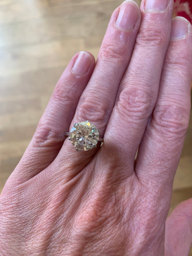 Bague Diamant - Taille brillant 4,65 carats (certificat LFG) 58 Facettes BD210