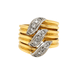 Bague 53 CARTIER - Trilium Model Diamond Gold Ring 58 Facettes