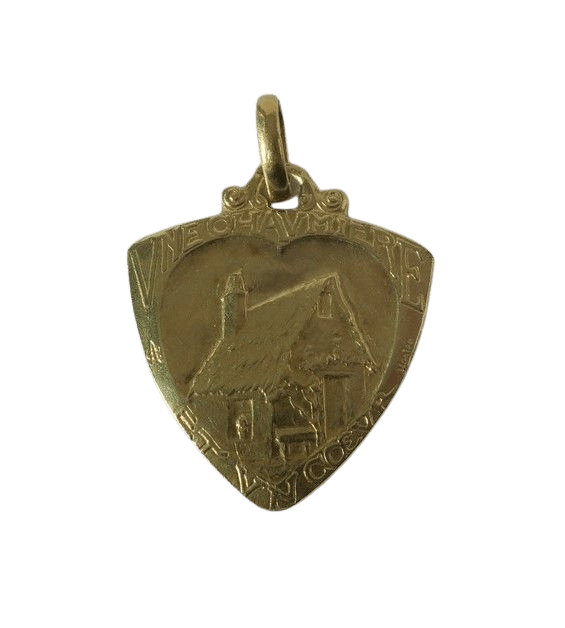 Pendentif Emile MONIER pendentif Art Nouveau Amour Cœur 58 Facettes