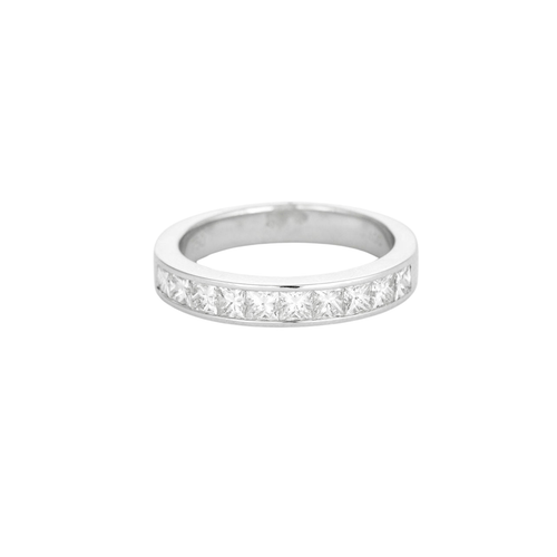Bague 54 Demie alliance or blanc diamants 58 Facettes 311955