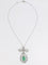 Collier Collier nœud Belle Époque en platine, émeraude et diamants 58 Facettes 1188.1