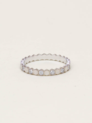 Bague 54 Chaumet Bee My Love - Alliance en or blanc avec diamants 58 Facettes 1208.2