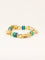 Bracelet Bracelet chaîne maille grain de café en or jaune 18 carats et agate 58 Facettes 1211.3