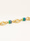 Bracelet Bracelet chaîne maille grain de café en or jaune 18 carats et agate 58 Facettes 1211.3