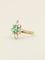 Bague 47.5 Bague marquise en or jaune 18k avec émeraude ovale et diamants 58 Facettes 1190.7