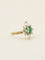 Bague 47.5 Bague marquise en or jaune 18k avec émeraude ovale et diamants 58 Facettes 1190.7