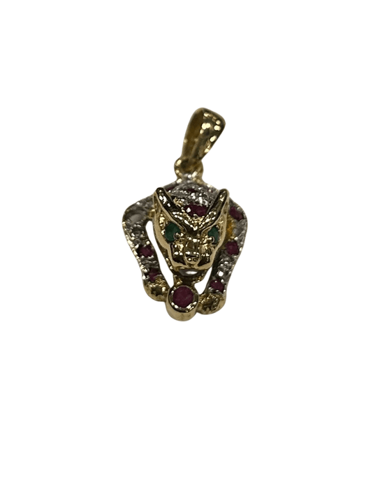 Pendentif Pendentif or jaune émeraude rubis diamants 58 Facettes LP743