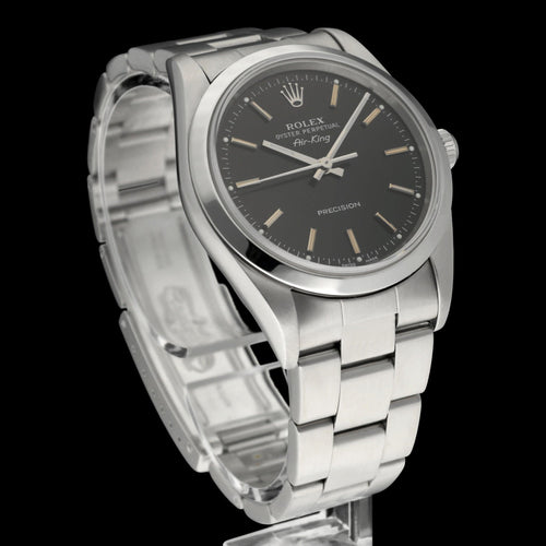 Montre Rolex Air King Precision - Montre automatique 34 mm en acier (réf. 14000M) 58 Facettes ROL/AIK/187