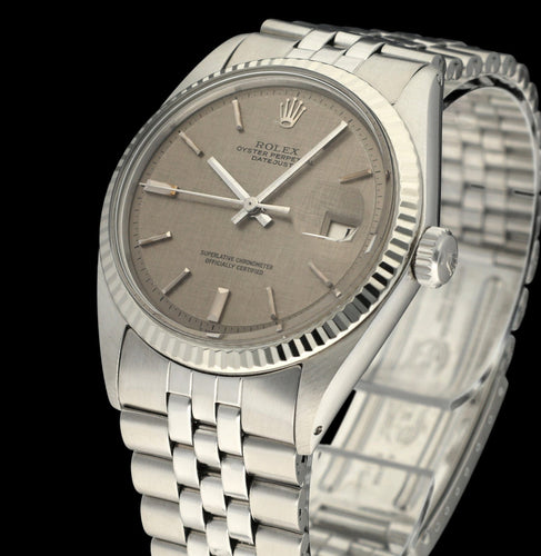 Montre Rolex Datejust 1601 - Montre 36 mm cadran lin gris (1972) 58 Facettes ROL/DJ1/1144