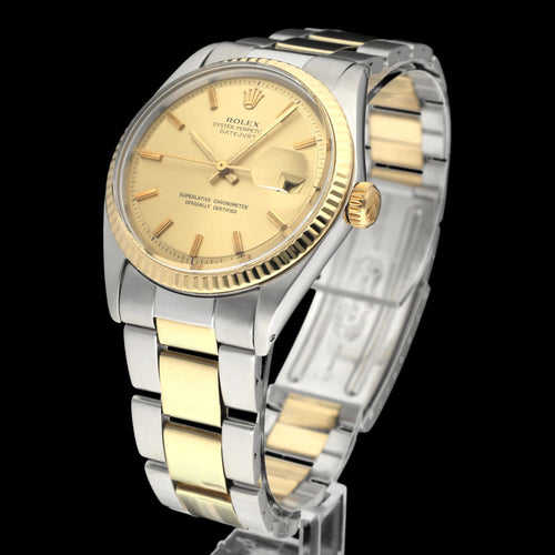 Montre Rolex Datejust 1601 (1972) - Montre 36 mm or et acier 58 Facettes ROL/DJ1/1147