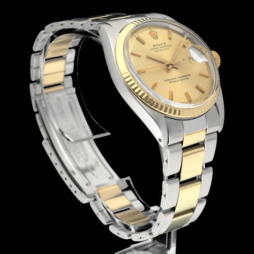 Montre Rolex Datejust 1601 (1972) - Montre 36 mm or et acier 58 Facettes ROL/DJ1/1147