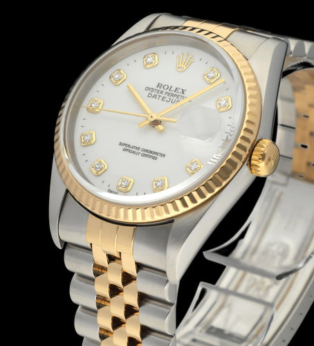 Montre Rolex Datejust - Montre 16233G 36 mm (2003), boîte et papiers 58 Facettes ROL/DJ1/1195