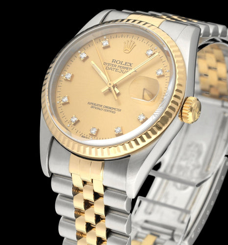 Montre Rolex Datejust - Montre 16233G 36 mm en acier et or (1994) 58 Facettes ROL/DJ1/1222