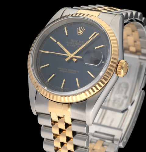 Montre Rolex Datejust 16233 - Montre automatique en or et acier, 36 mm (2000) 58 Facettes ROL/DJ1/1284