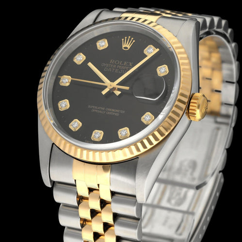 Montre Rolex Datejust - Montre 16233G 36 mm en acier et or (2000) 58 Facettes ROL/DJ1/1312
