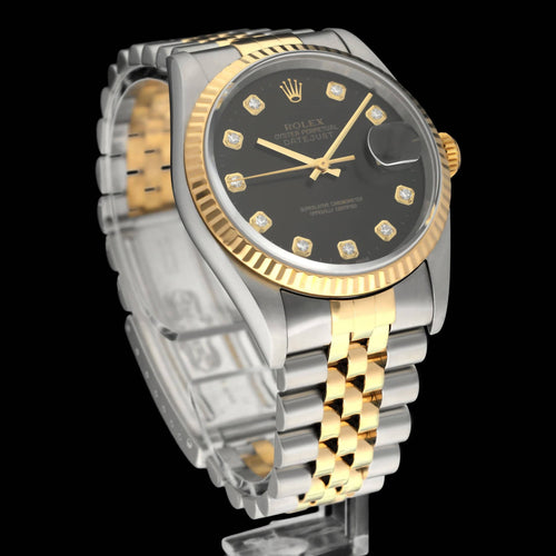 Montre Rolex Datejust - Montre 16233G 36 mm en acier et or (2000) 58 Facettes ROL/DJ1/1312