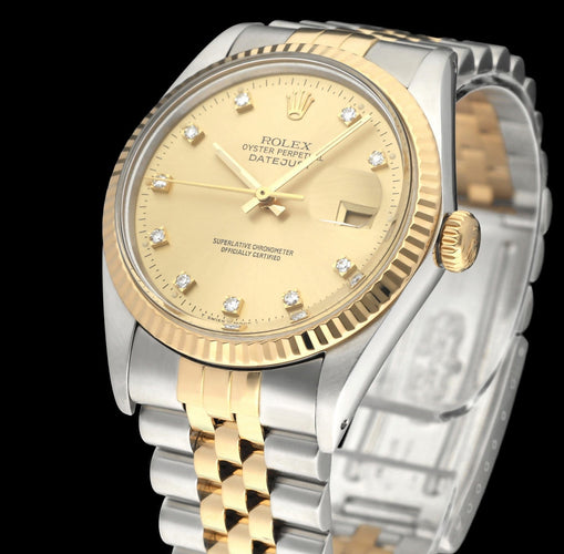 Montre Rolex Datejust - Montre automatique réf. 16013G 36 mm (1987) avec boîte et papiers 58 Facettes ROL/DJ1/1327