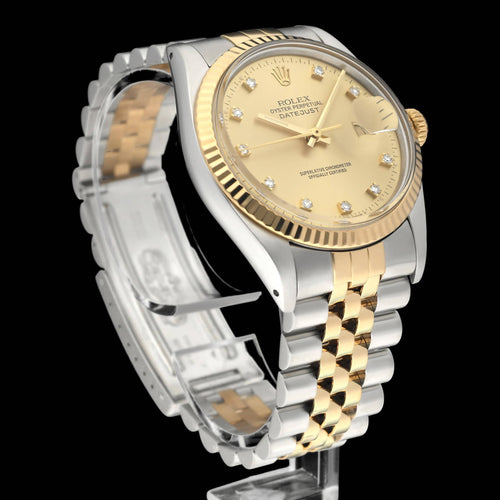 Montre Rolex Datejust - Montre automatique réf. 16013G 36 mm (1987) avec boîte et papiers 58 Facettes ROL/DJ1/1327