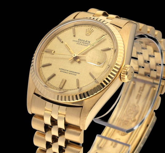 Montre Rolex Datejust 1601 - Montre 36 mm en or jaune, cadran lin 58 Facettes ROL/DJ1/898