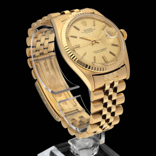 Montre Rolex Datejust 1601 - Montre 36 mm en or jaune, cadran lin 58 Facettes ROL/DJ1/898