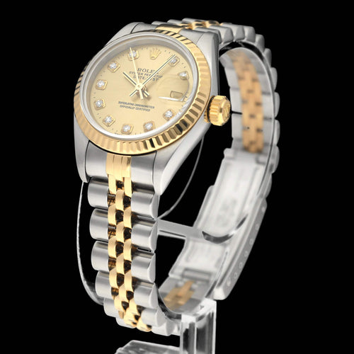 Montre Rolex Lady-Datejust 79173G - Montre automatique femme 26 mm or/acier 58 Facettes