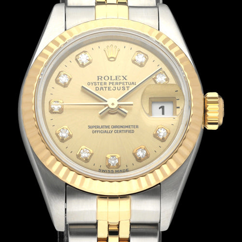 Montre Rolex Lady-Datejust 79173G - Montre automatique femme 26 mm or/acier 58 Facettes