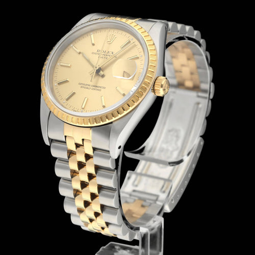 Montre Rolex Oyster Perpetual Date 15223 - Montre automatique en or et acier (1989) 58 Facettes ROL/OPD/291