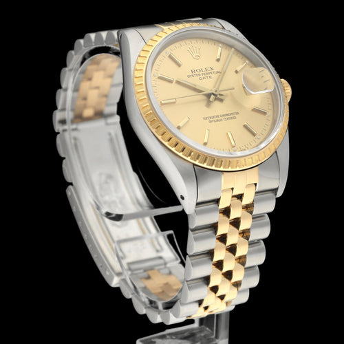 Montre Rolex Oyster Perpetual Date 15223 - Montre automatique en or et acier (1989) 58 Facettes ROL/OPD/291