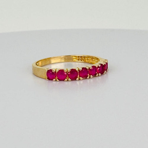 Bague Bague vintage en or jaune 14 carats et rubis 58 Facettes 2601099
