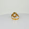 Bague Bague vintage en or jaune 18k avec citrine ovale 58 Facettes 2601019