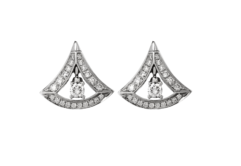 Boucles d'oreilles BVLGARI - Boucles d'oreilles Diva's Dream or blanc diamants 58 Facettes 123