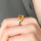 Bague 54 / Citrine / Or Jaune Bague "Moon" en or jaune 18 carats et citrine 58 Facettes BO/220040